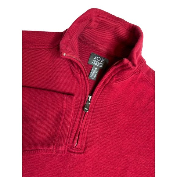 Joe Joseph Abboud Mens Medium Long Sleeve Dark Red 1/4 Zip Pullover - Picture 1 of 5
